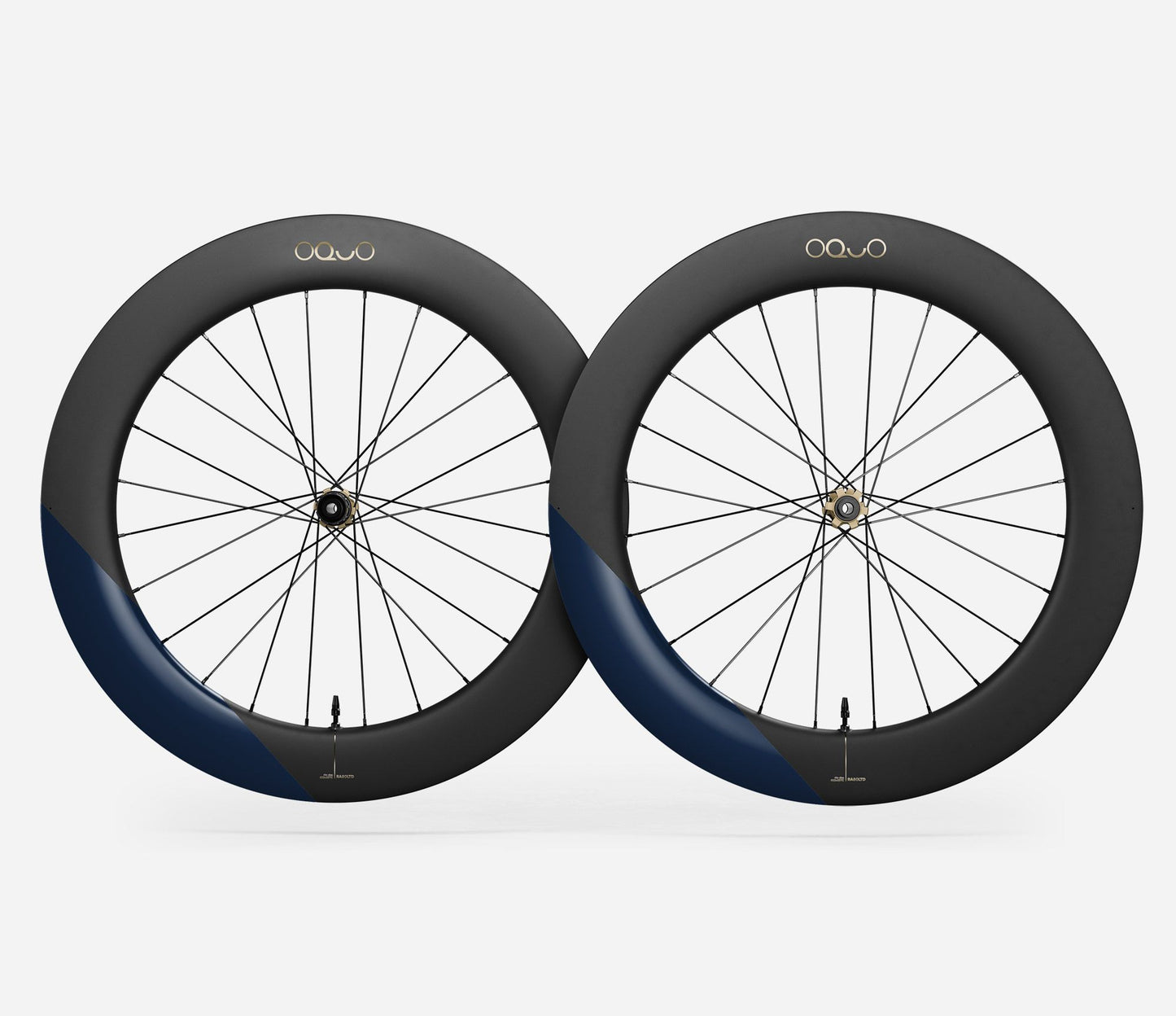 Oquo RA80 LTD Wheelset-700c-Metallic Navy Blue Matt-Shimano HG-BRINK