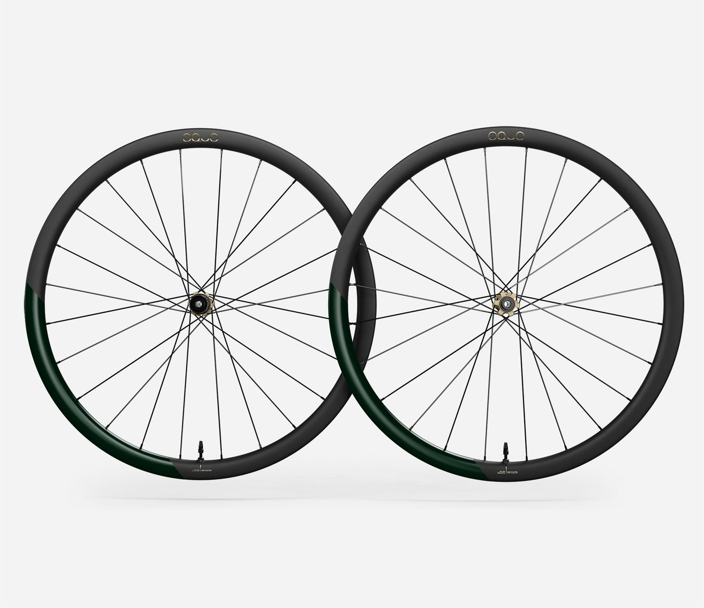 Oquo RP35 LTD Wheelset-700c-Metallic Dark Green Matt-Shimano HG-BRINK