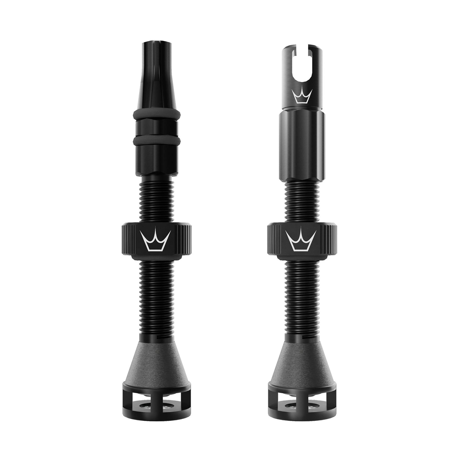 Peatys Holeshot Fast Flow Tubeless Valves-42mm-Black-BRINK
