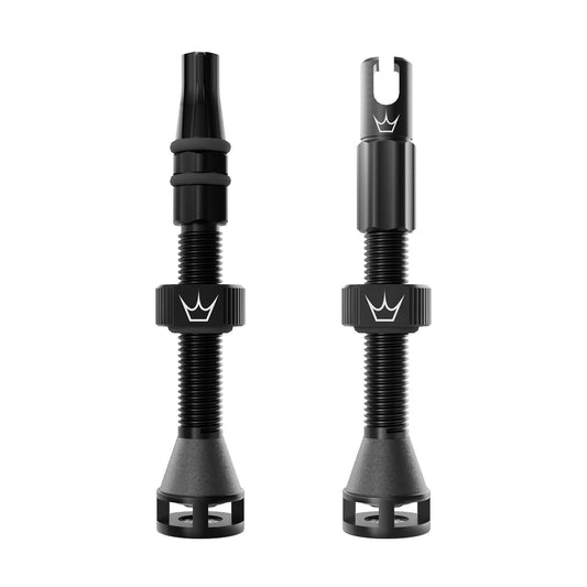 Peatys Holeshot Fast Flow Tubeless Valves-42mm-Black-BRINK