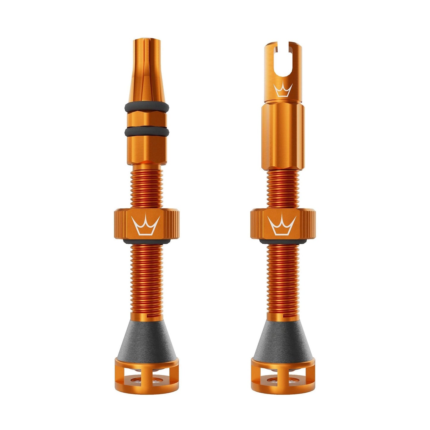 Peatys Holeshot Fast Flow Tubeless Valves-42mm-Mango-BRINK