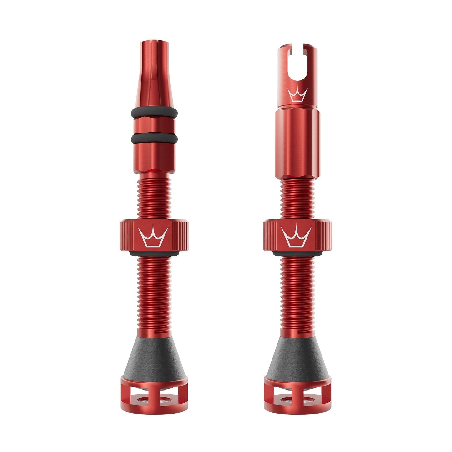 Peatys Holeshot Fast Flow Tubeless Valves-42mm-Red-BRINK