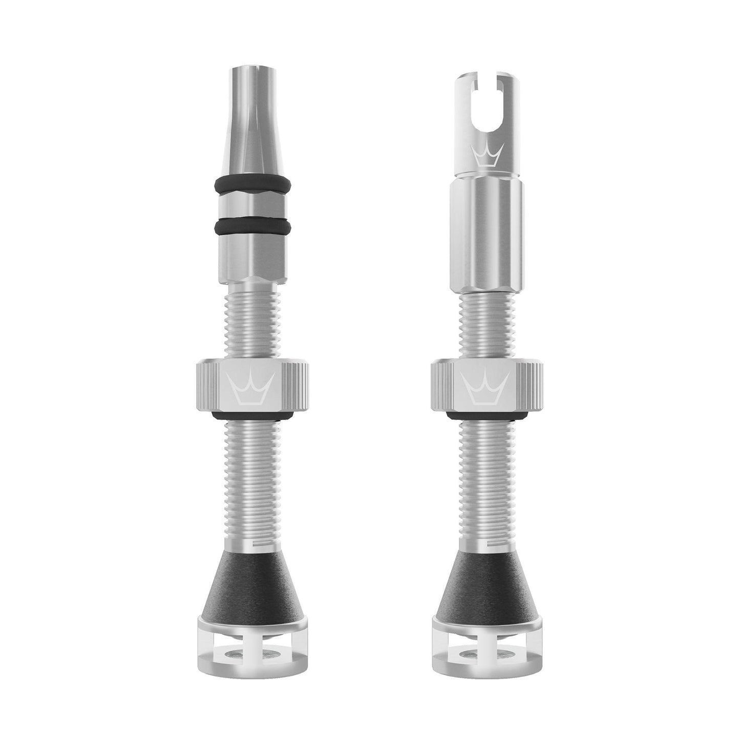 Peatys Holeshot Fast Flow Tubeless Valves-42mm-Silver-BRINK