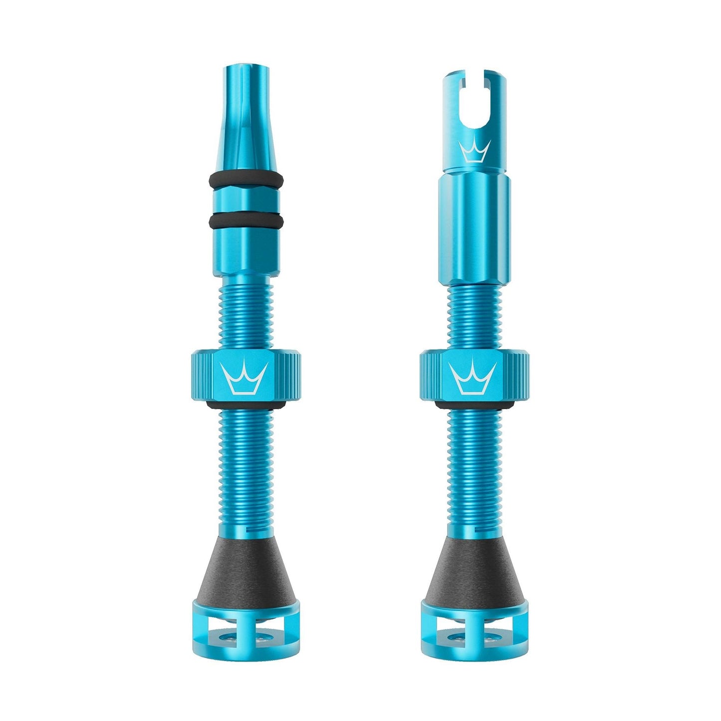 Peatys Holeshot Fast Flow Tubeless Valves-42mm-Turquoise-BRINK