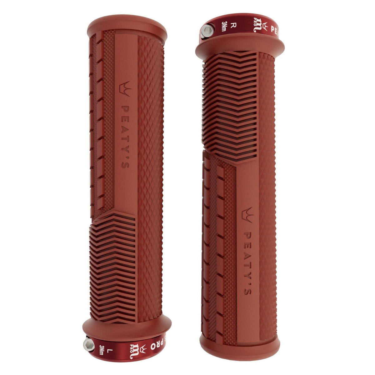 Peatys Monarch Pro Grip - Knurl-Thick-Brick Red-BRINK