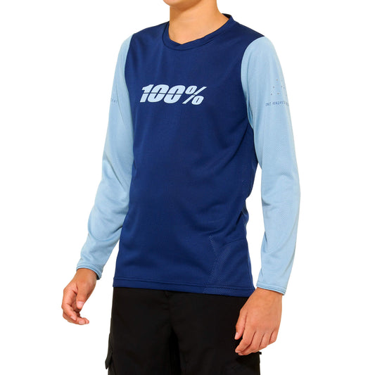 RIDECAMP Youth Longsleeve Jersey-Blue-S-BRINK