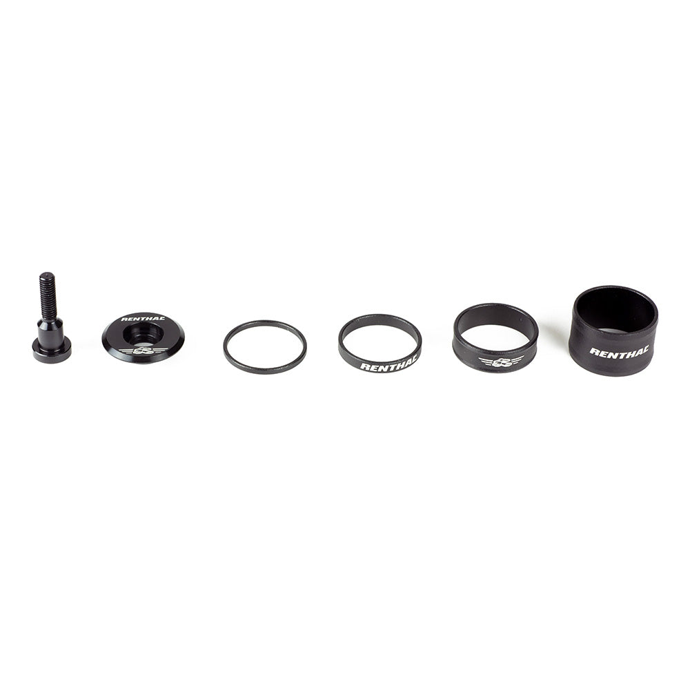 Renthal Headset Spacer & Top Cap Kit-1 1/8"-Black-BRINK