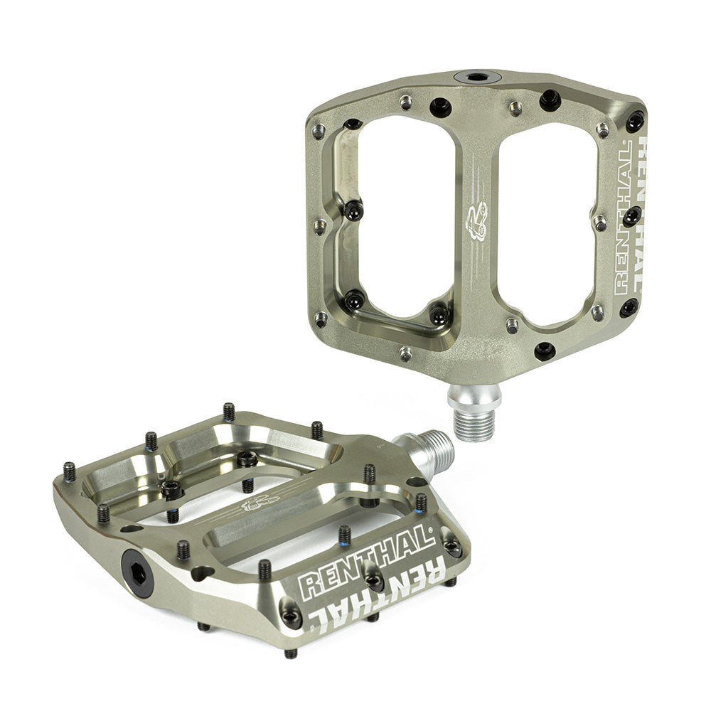 Renthal Revo-F Flat Pedals-AluGold-BRINK