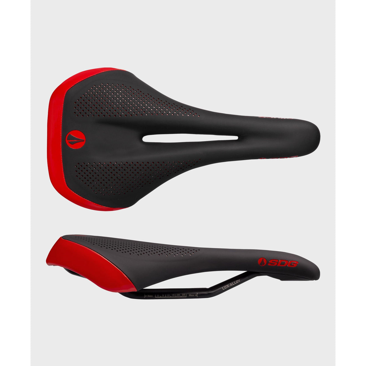 SDG Allure V2 Lux-Alloy Saddle-Black / Red-BRINK