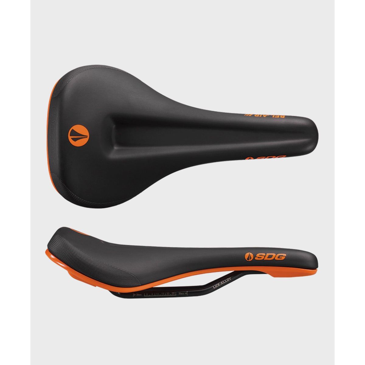 SDG Bel-Air V3 Max Lux-Alloy Saddle-Black / Orange-BRINK