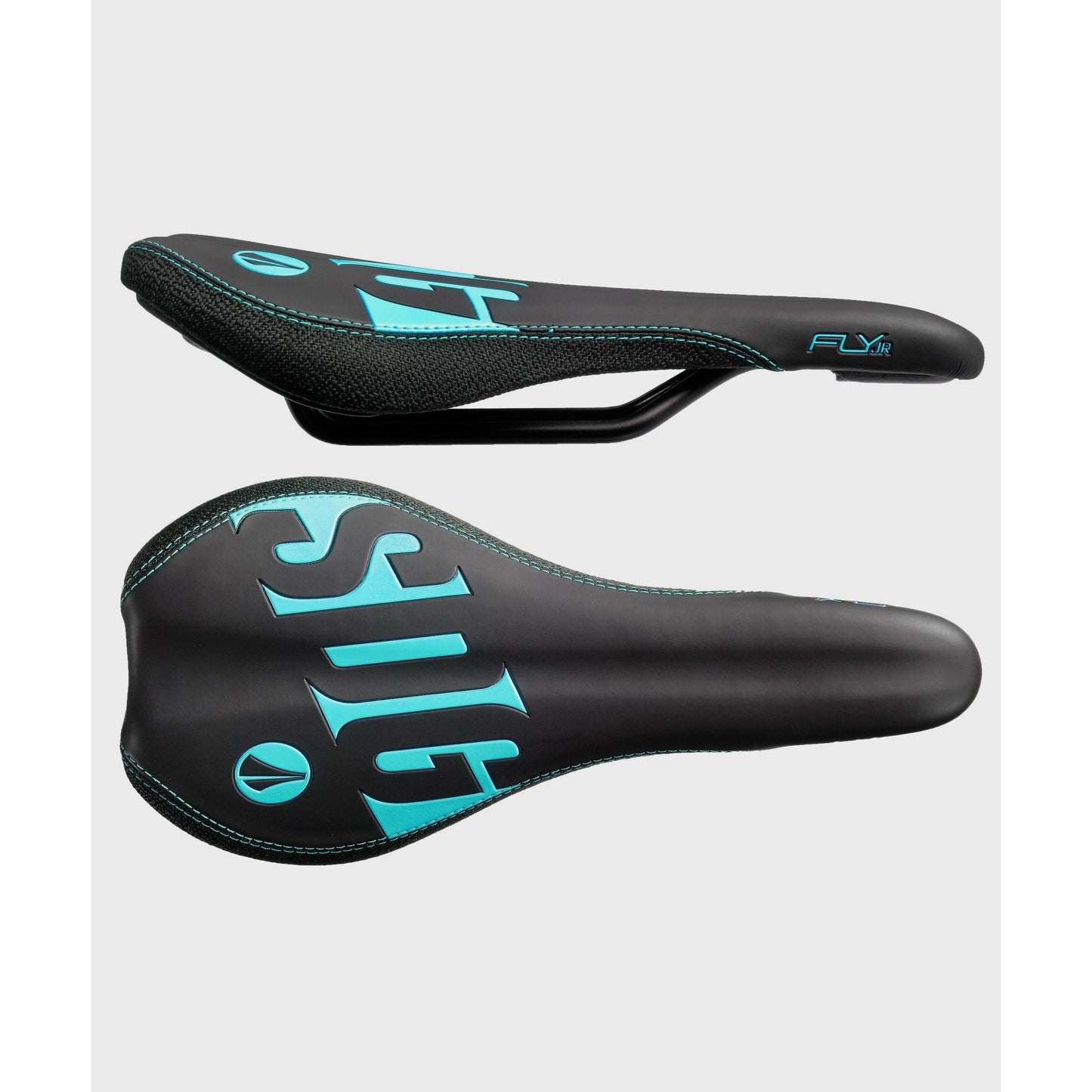 SDG Fly JR Steel Saddle-Black / Cyan-BRINK