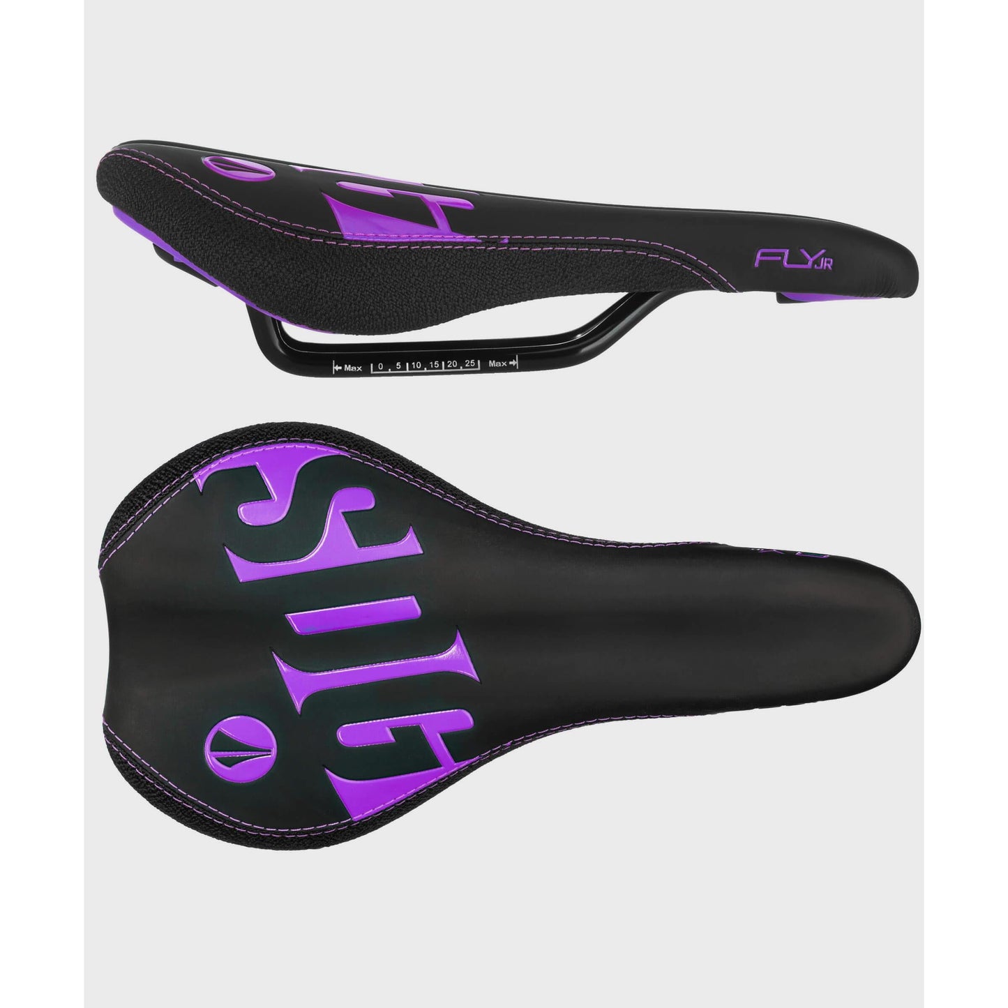 SDG Fly JR Steel Saddle-Black / Purple-BRINK