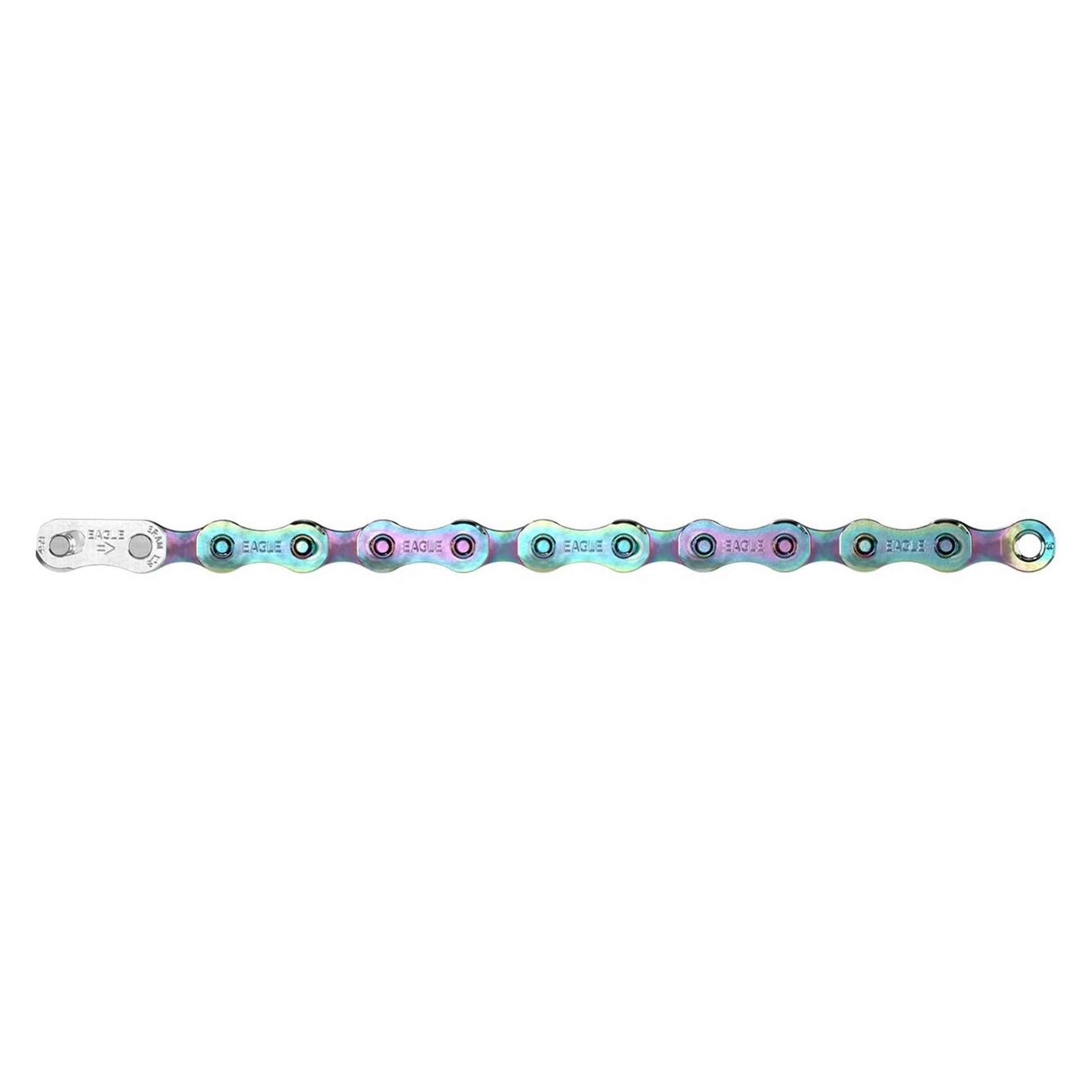 SRAM S500 Eagle Solid Pin Powerlock Chain-12 speed-126L-Rainbow-BRINK
