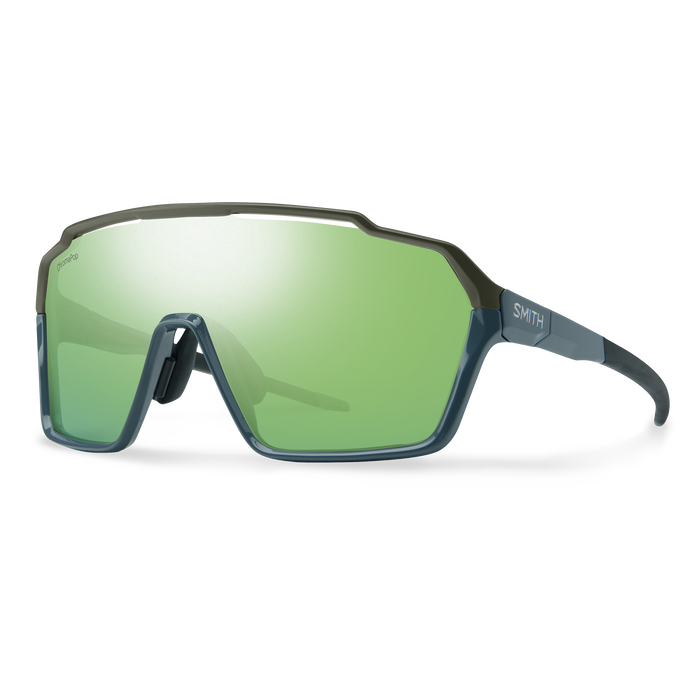 Smith Shift Mag XL Glasses-Stone / Moss-Chromapop Green Mirror-BRINK