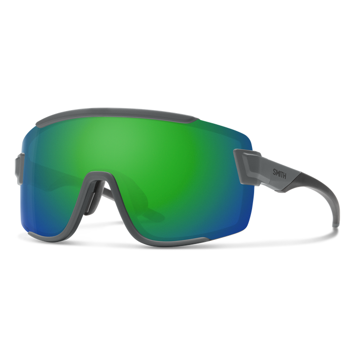 Smith Wildcat Glasses-Matte Cement-ChromaPop Green Mirror-BRINK