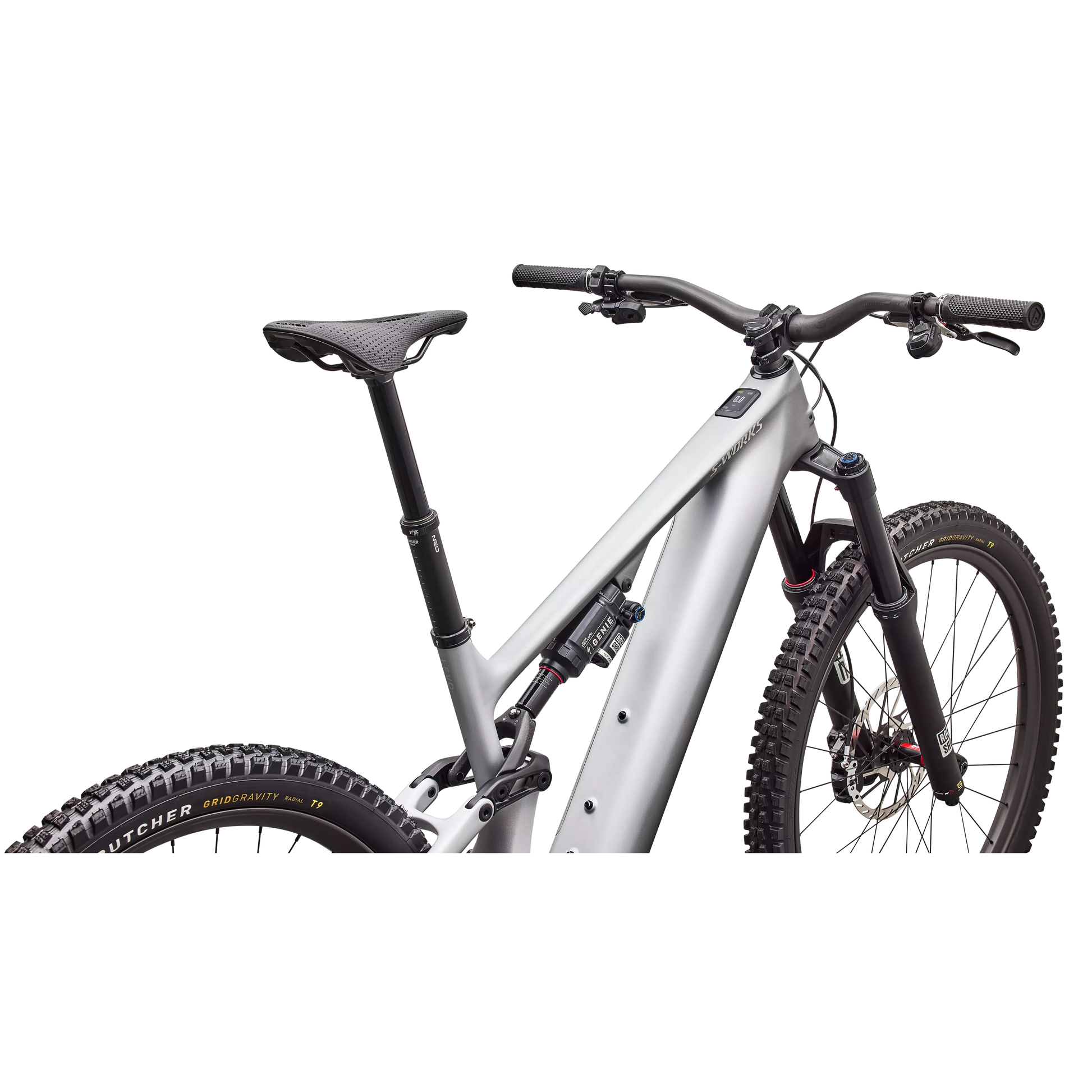 Specialized Levo 4 S-Works Carbon 2027 - Satin Silver Dust / Black Pearl / Gloss Chrome - image 4