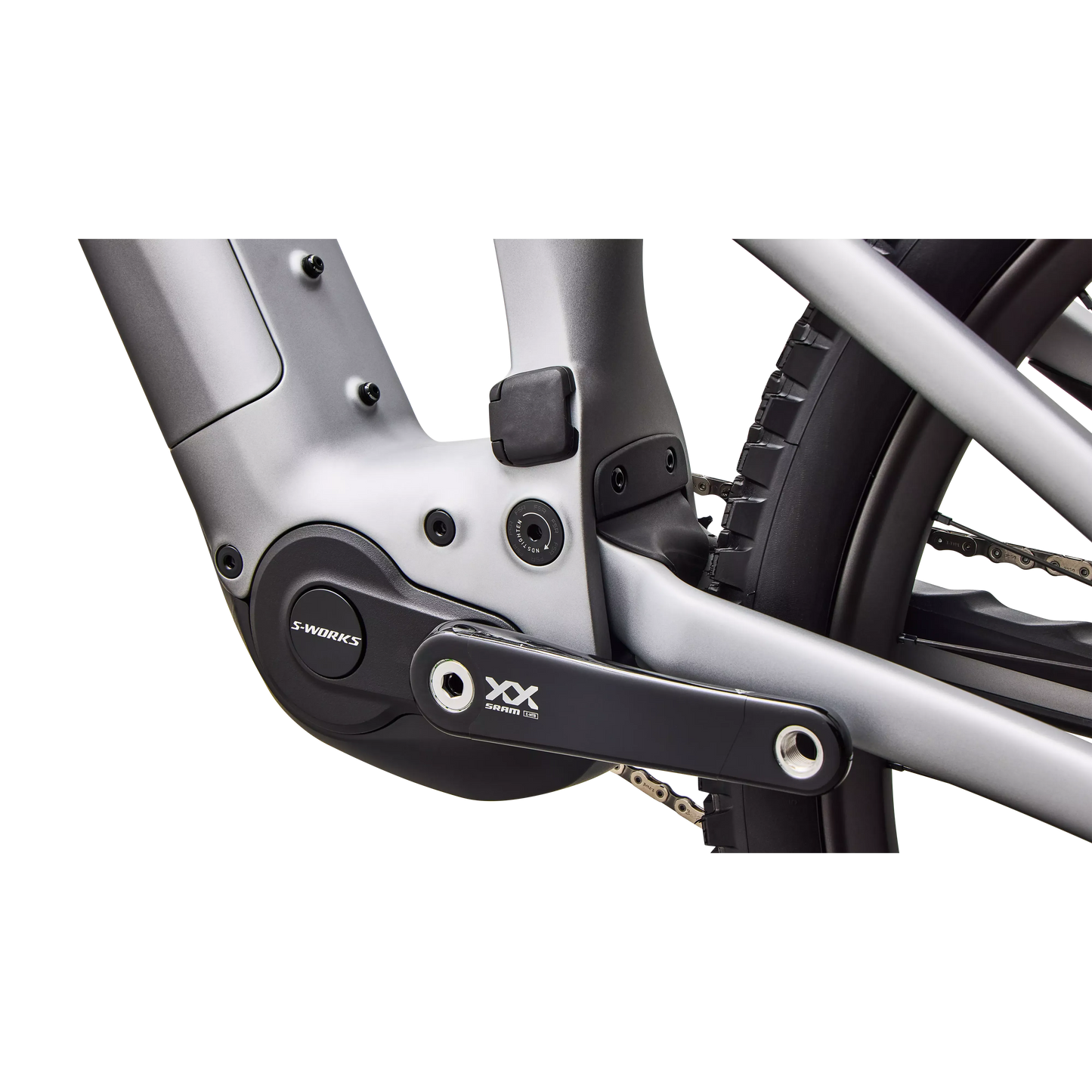 Specialized Levo 4 S-Works Carbon 2027 - Satin Silver Dust / Black Pearl / Gloss Chrome - image 7