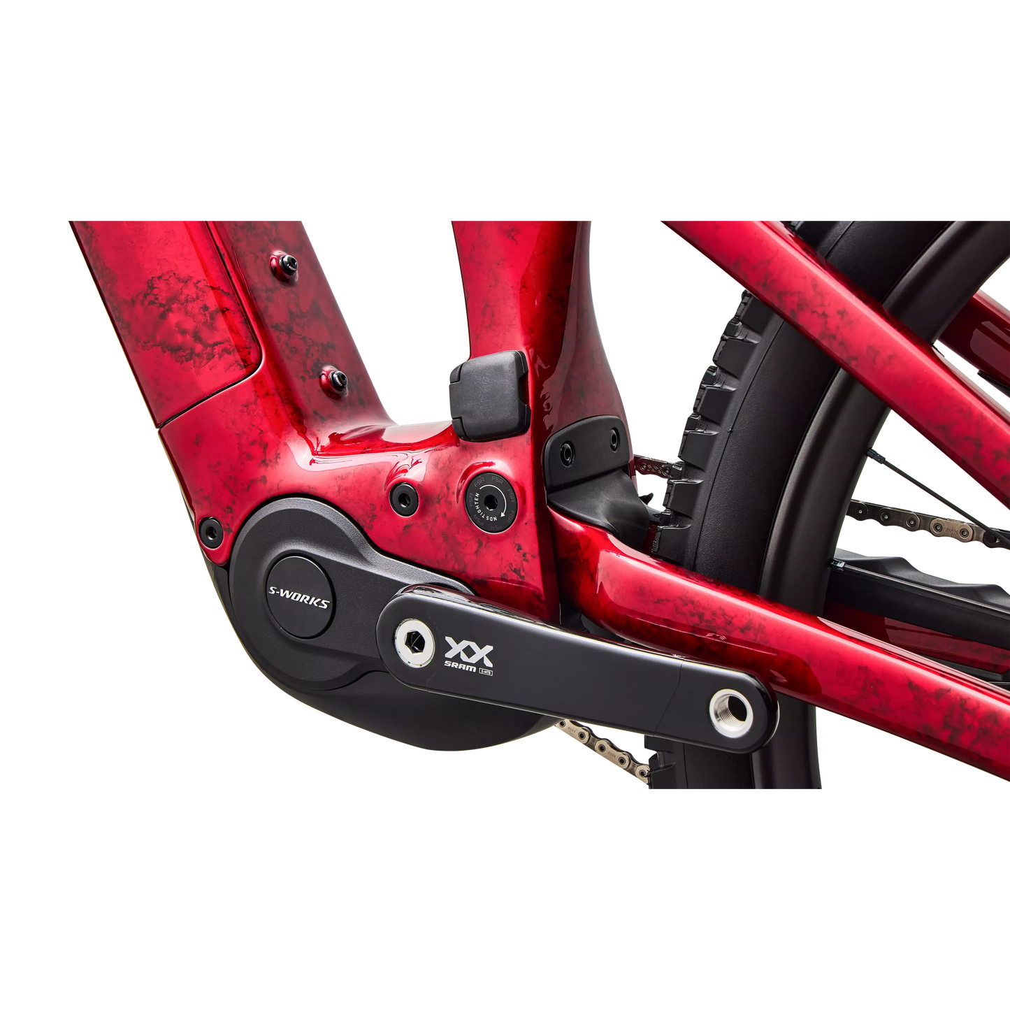 Specialized Levo 4 S-Works Carbon 2027 - Gloss Red Tint / Silver Dust / Metallic White Silver - image 7
