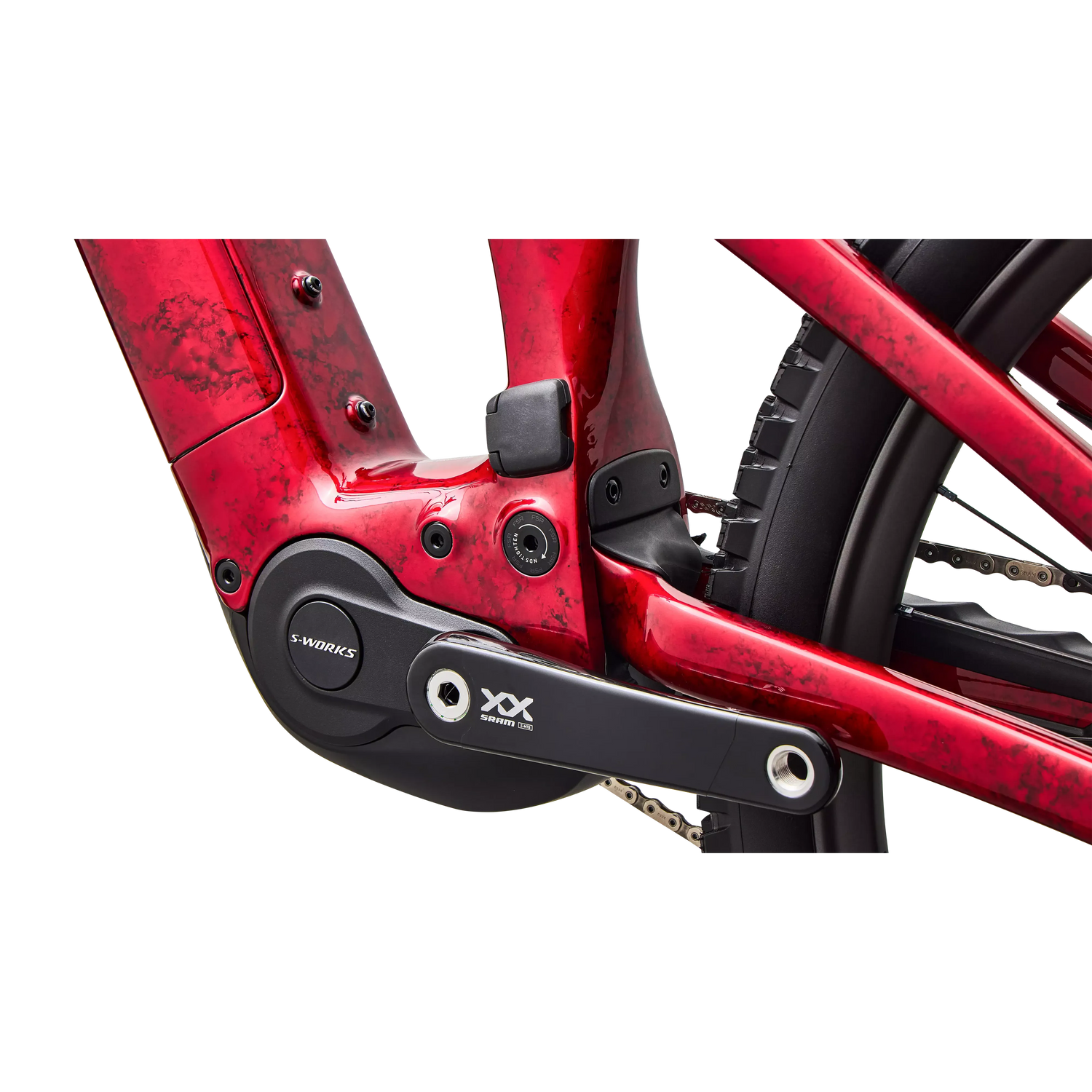 Specialized Levo 4 S-Works Carbon 2027 - Gloss Red Tint / Silver Dust / Metallic White Silver - image 7