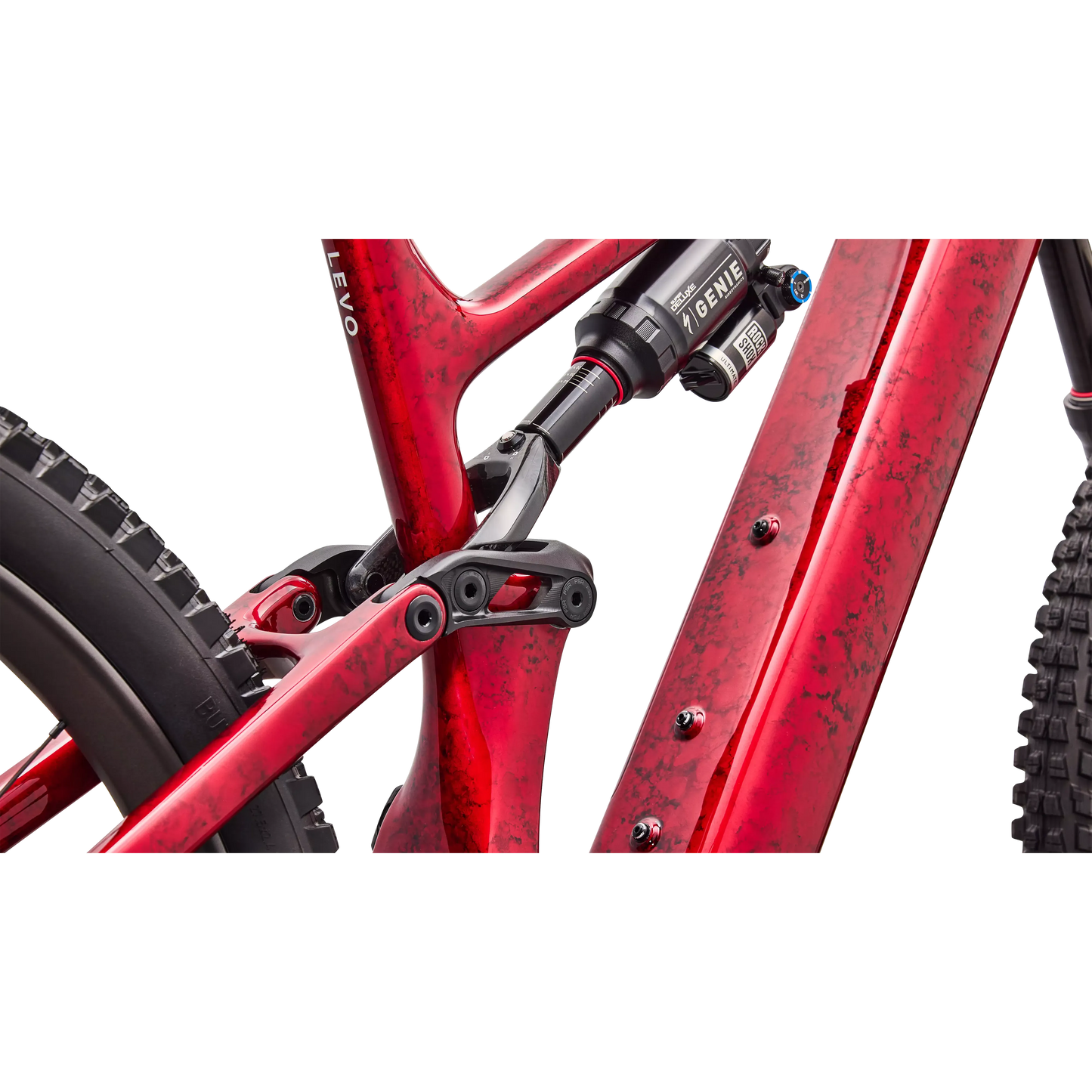 Specialized Levo 4 S-Works Carbon 2027 - Gloss Red Tint / Silver Dust / Metallic White Silver - image 8