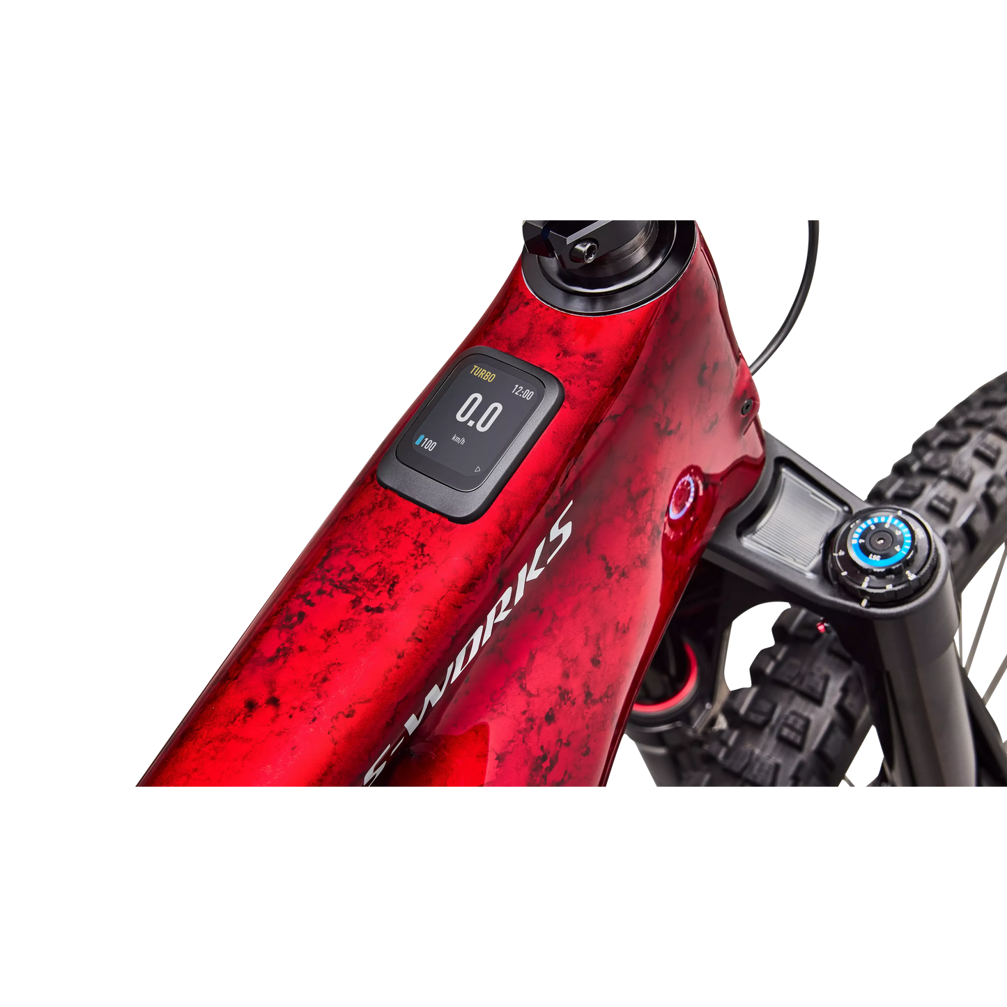 Specialized Levo 4 S-Works Carbon 2027 - Gloss Red Tint / Silver Dust / Metallic White Silver - image 9