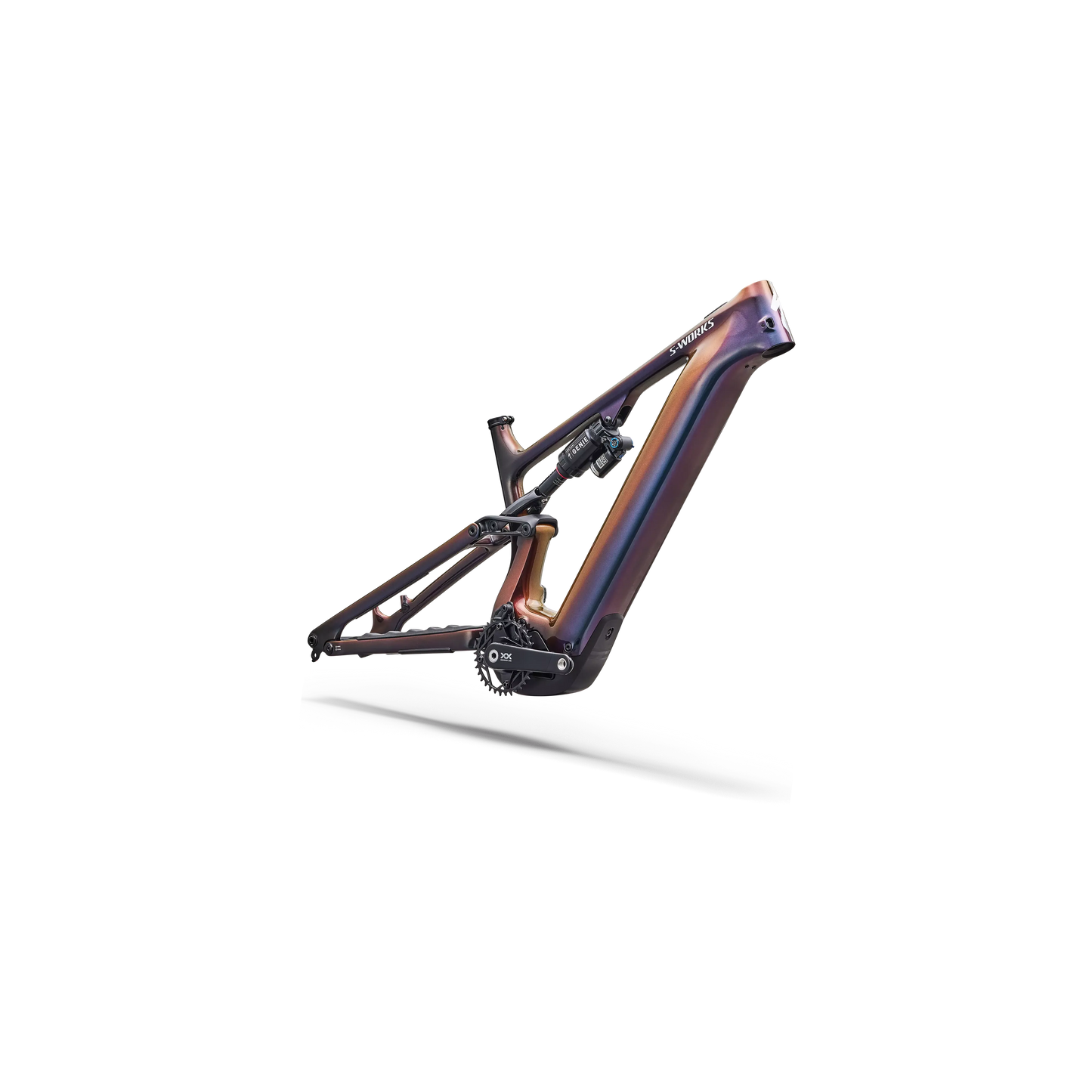 Specialized Levo 4 S-Works Carbon Frame 2027 - Gloss Red Gold / Metallic White Silver - image 2