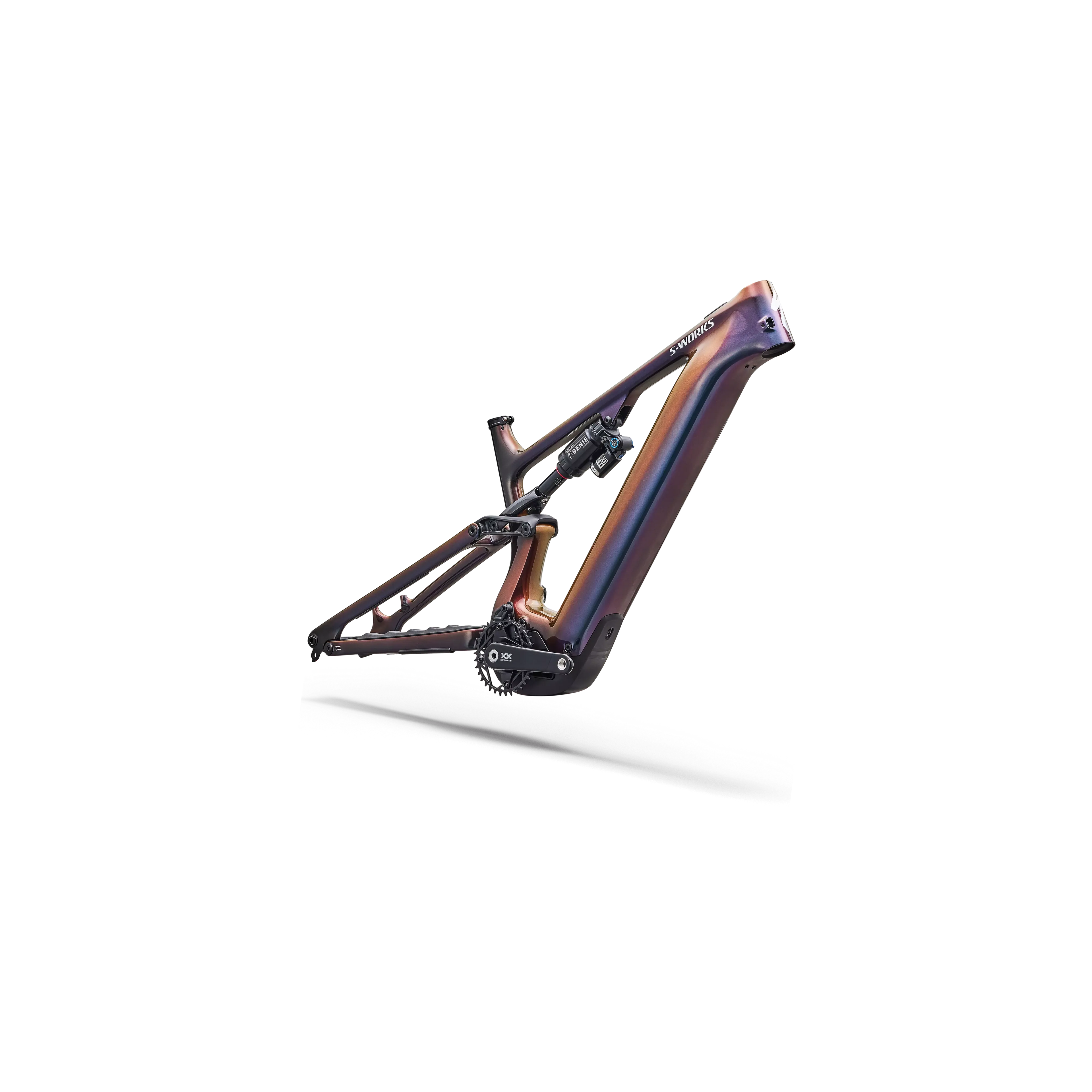 Specialized Levo 4 S-Works Carbon Frame 2027 - Gloss Red Gold / Metallic White Silver - image 2