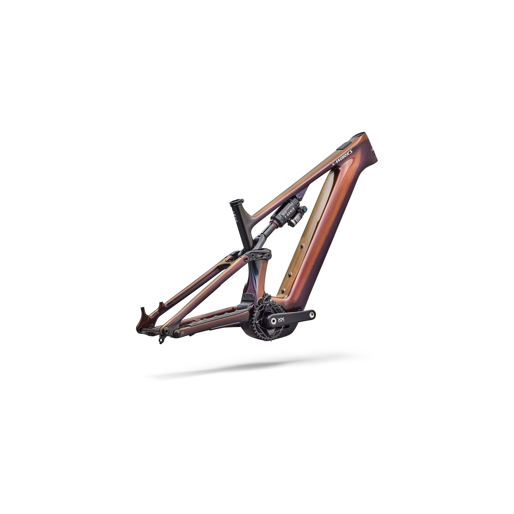 Specialized Levo 4 S-Works Carbon Frame 2027 - Gloss Red Gold / Metallic White Silver - image 3