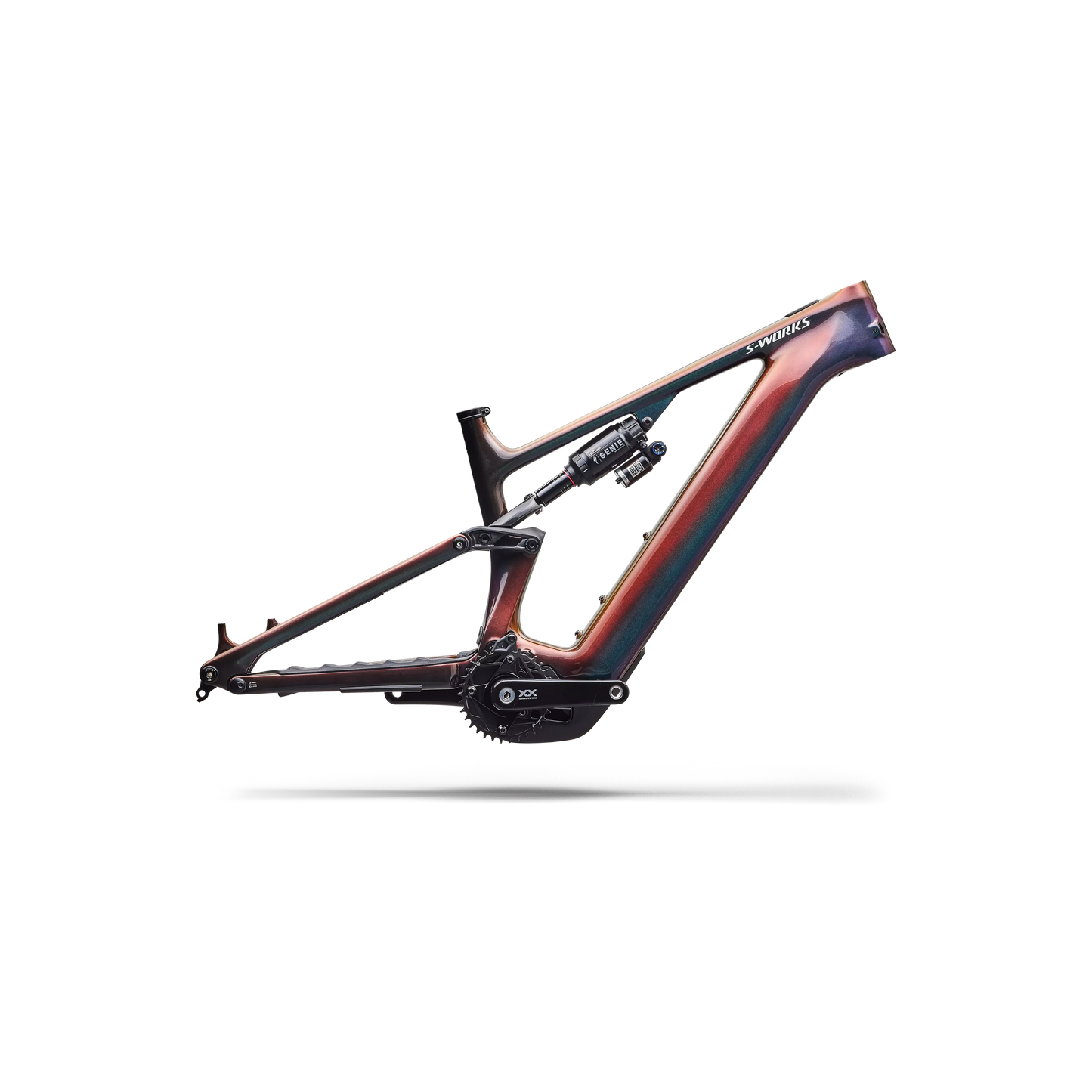 Specialized Levo 4 S-Works Carbon Frame 2027 - Gloss Red Gold / Metallic White Silver - image 1