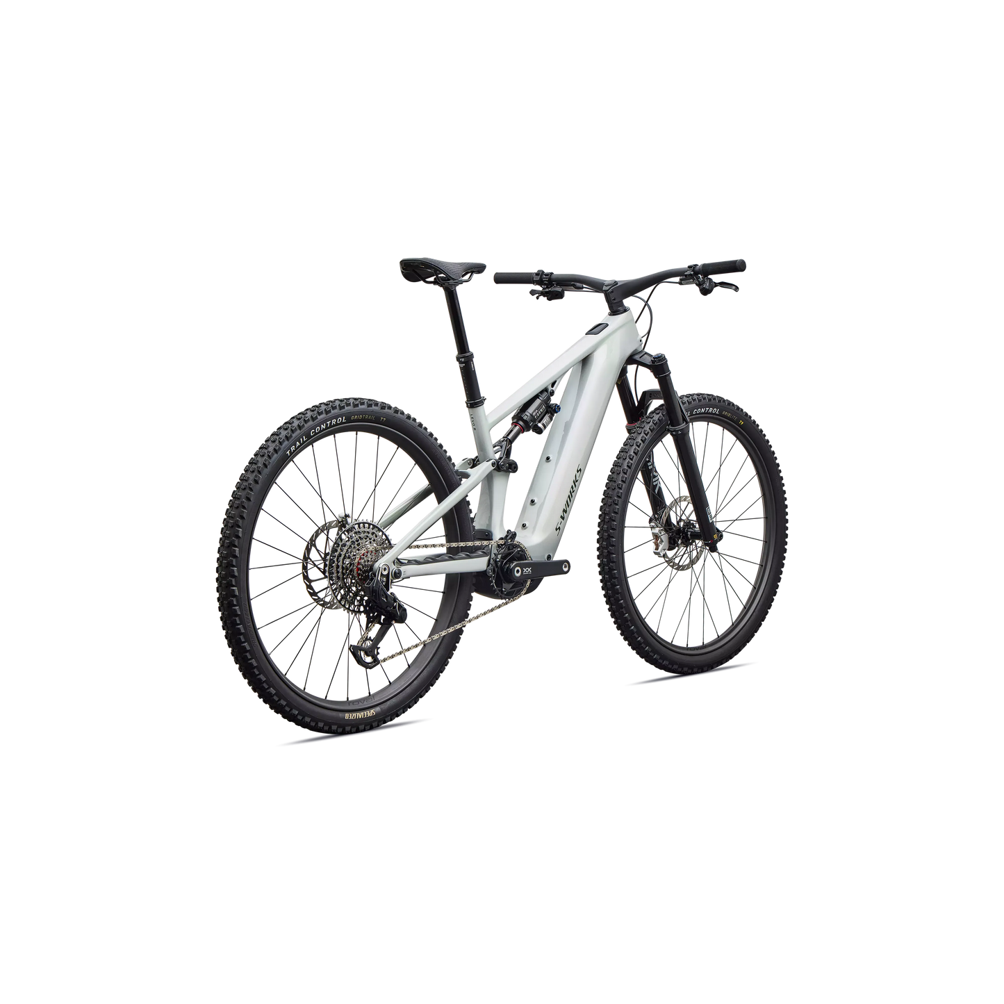 Specialized Levo R 4 S-Works Carbon 2027 - Gloss Dolomite / Viavi Silver Green Pearl / Oak Green Metallic - image 3