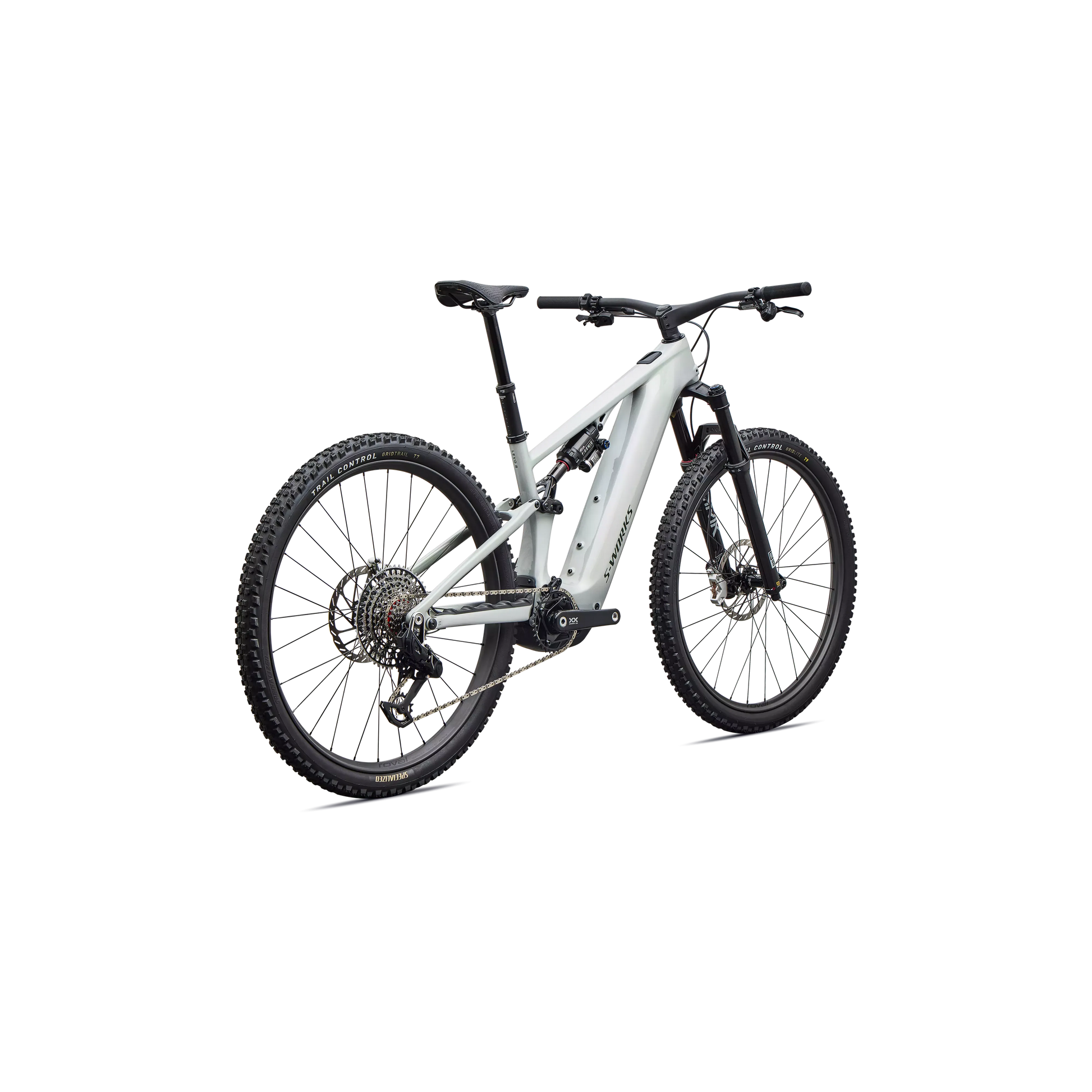 Specialized Levo R 4 S-Works Carbon 2027 - Gloss Dolomite / Viavi Silver Green Pearl / Oak Green Metallic - image 3