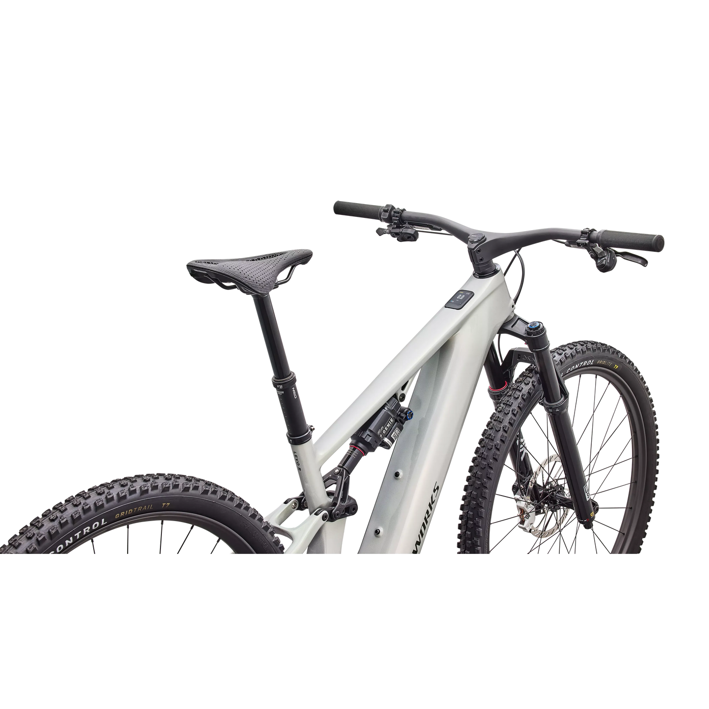 Specialized Levo R 4 S-Works Carbon 2027 - Gloss Dolomite / Viavi Silver Green Pearl / Oak Green Metallic - image 4