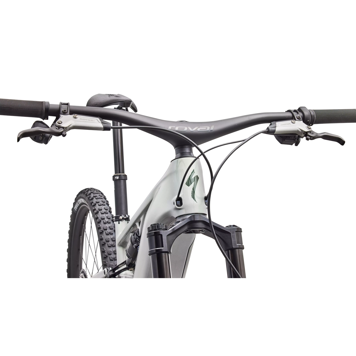 Specialized Levo R 4 S-Works Carbon 2027 - Gloss Dolomite / Viavi Silver Green Pearl / Oak Green Metallic - image 5