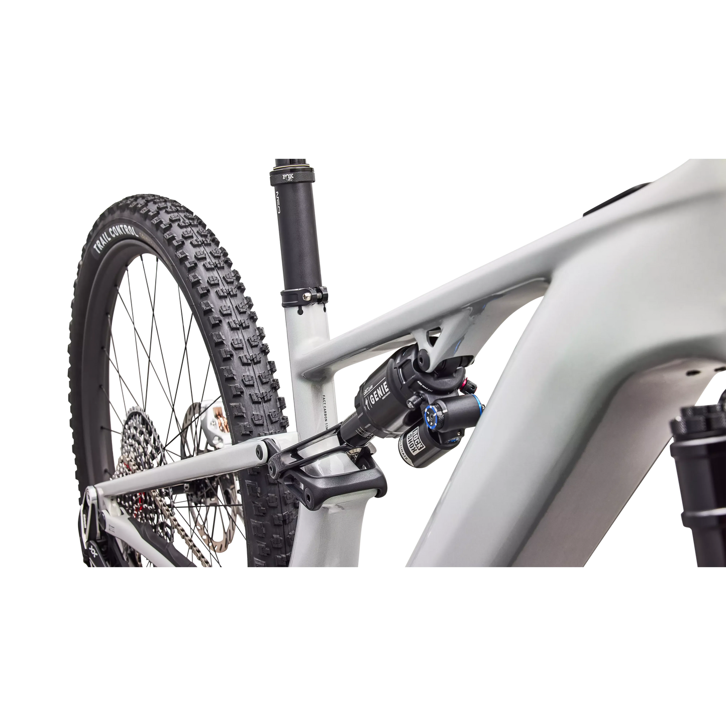 Specialized Levo R 4 S-Works Carbon 2027 - Gloss Dolomite / Viavi Silver Green Pearl / Oak Green Metallic - image 6