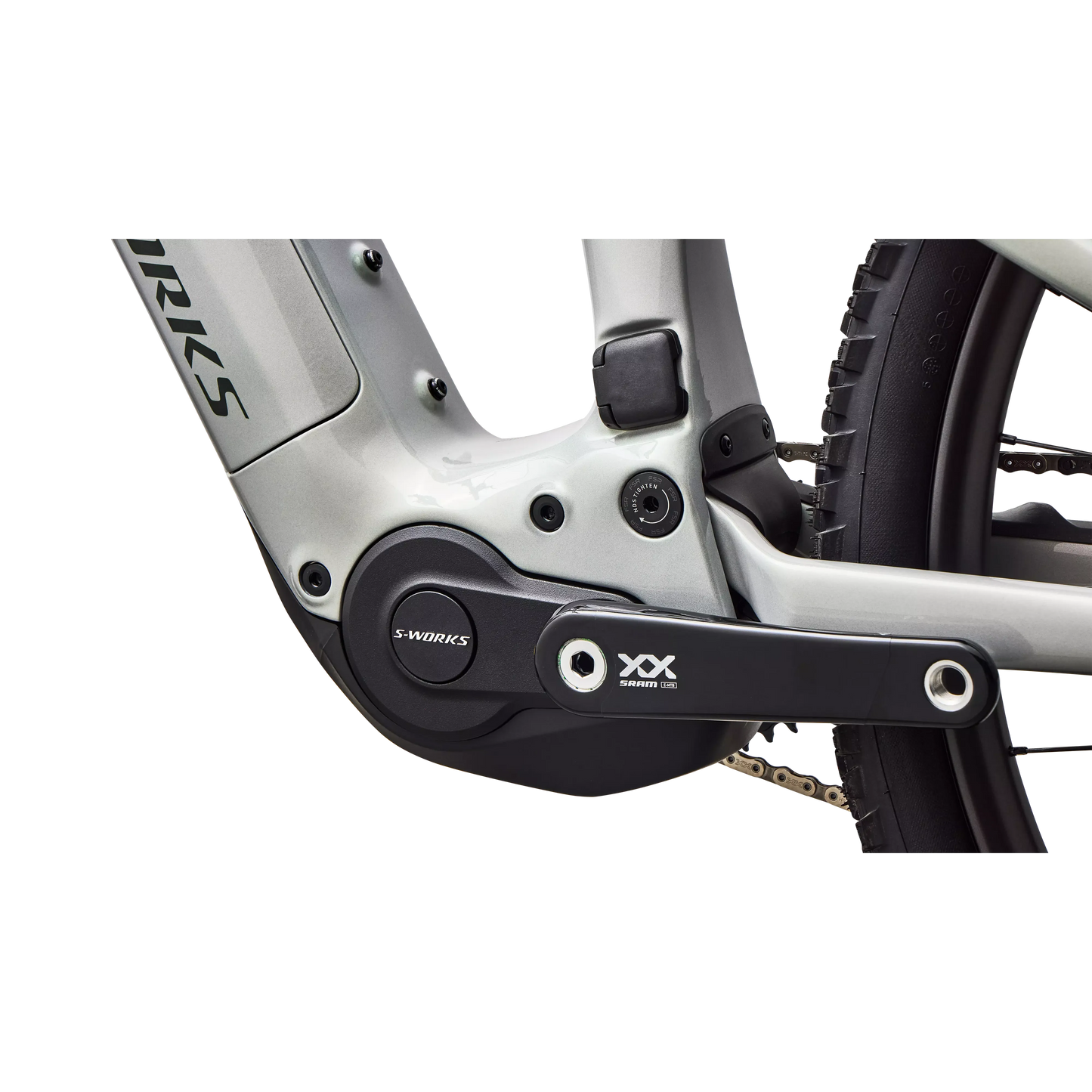 Specialized Levo R 4 S-Works Carbon 2027 - Gloss Dolomite / Viavi Silver Green Pearl / Oak Green Metallic - image 7