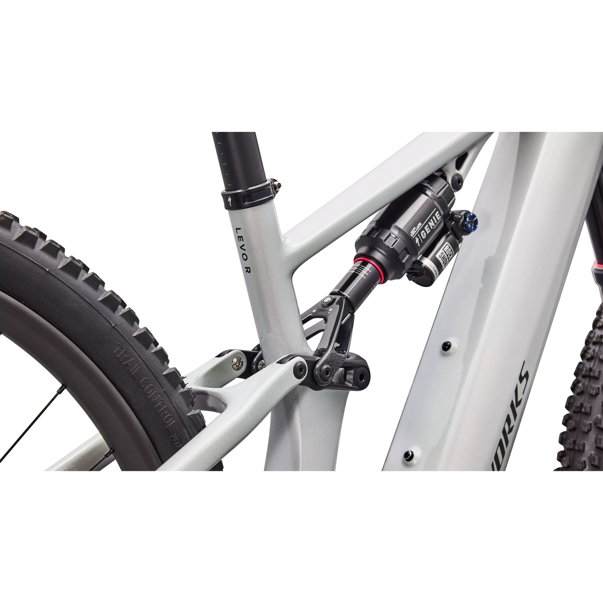 Specialized Levo R 4 S-Works Carbon 2027 - Gloss Dolomite / Viavi Silver Green Pearl / Oak Green Metallic - image 8