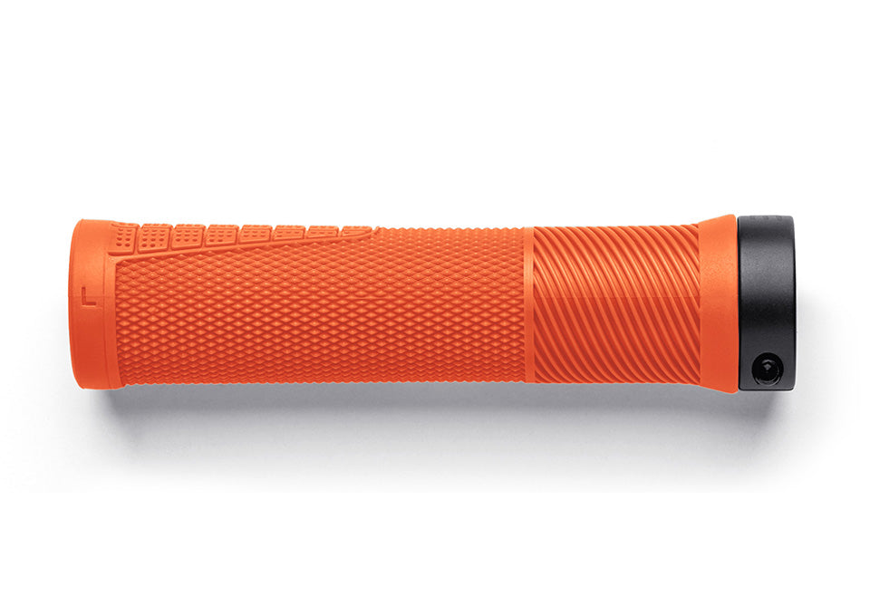 Underside and reinforced outer end of an orange OneUp Thin Grip