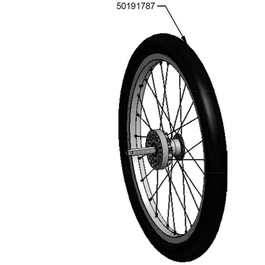 Thule 18 inch wheel assembly with tyre for Chinook 1 or 2-BRINK
