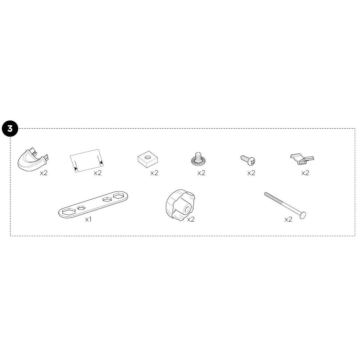 Thule 52594 Parts Bags for VeloCompact 4th bike adapter-BRINK