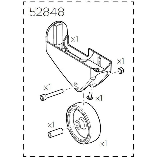 Thule 52848 Transport wheel EasyFold XT Left-BRINK