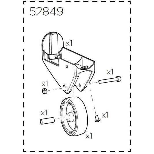 Thule 52849 Transport wheel EasyFold XT Right-BRINK