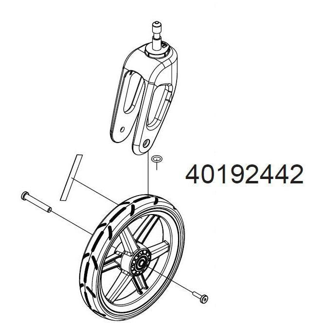 Thule Chariot replacement stroller wheel and caster for Cross or Lite-BRINK