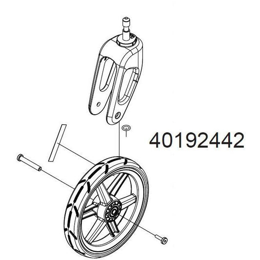 Thule Chariot replacement stroller wheel and caster for Cross or Lite-BRINK