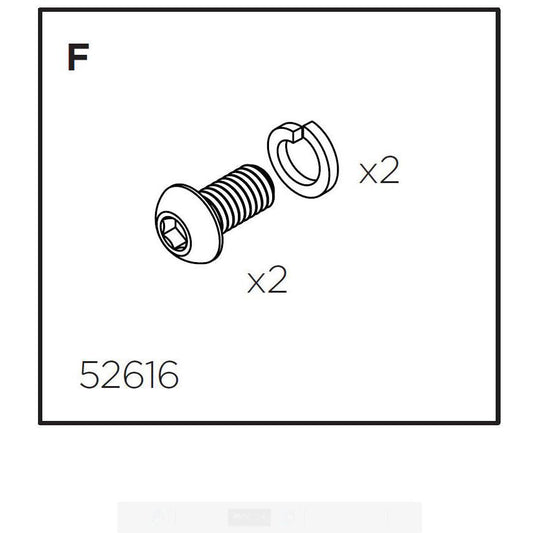 Thule Pack'n Pedal Hook fixing bolts with washers-BRINK