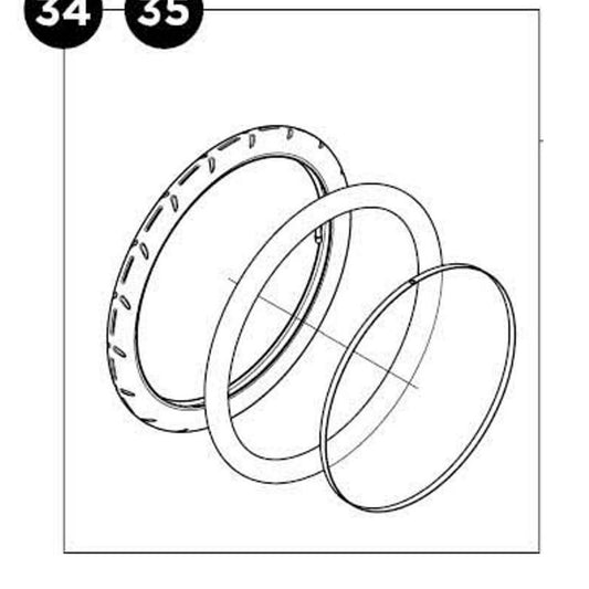 Thule Tyre and tube LH assembly 20 inch, 17-X-BRINK