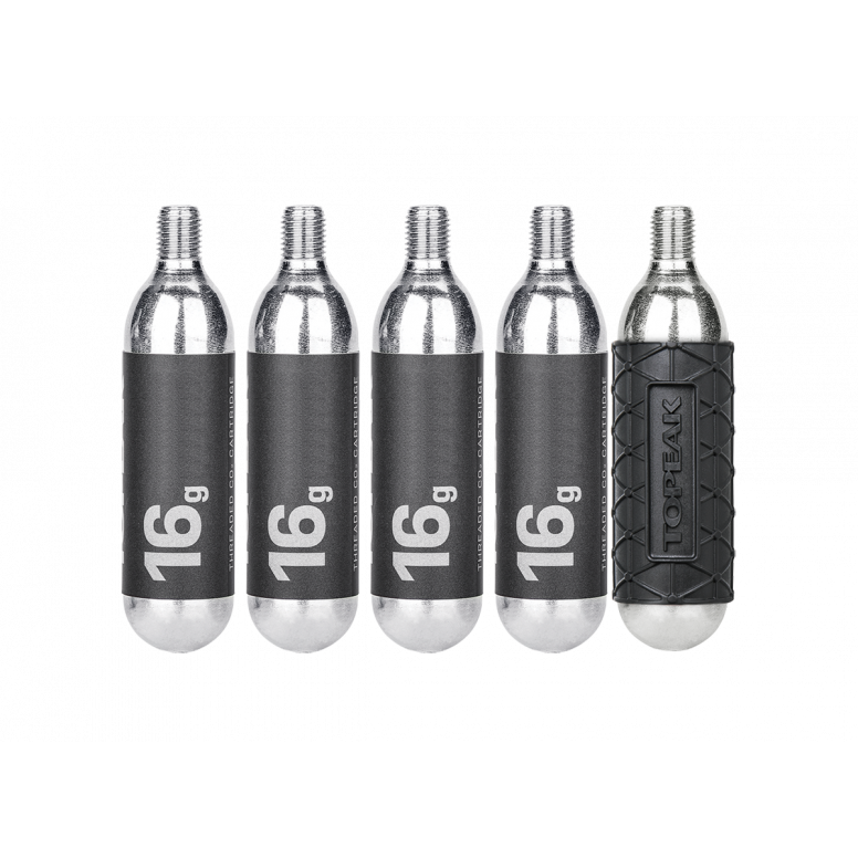 Topeak CO2 Cartridges-16g with Silicone Sleeve-BRINK