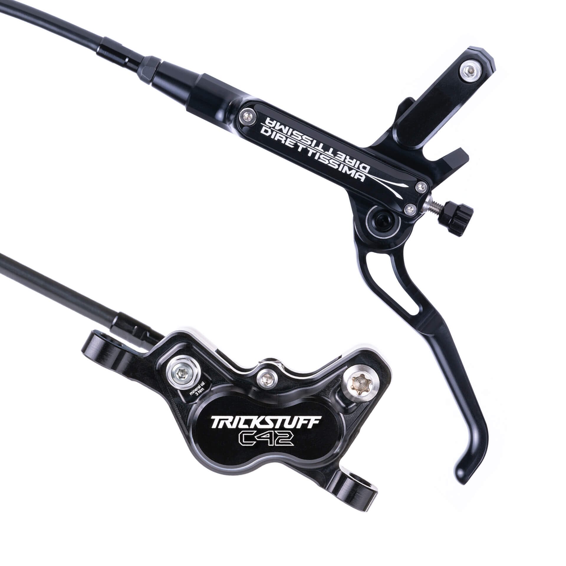 Trickstuff Direttissima Disc Brake Set-Black / Black-BRINK