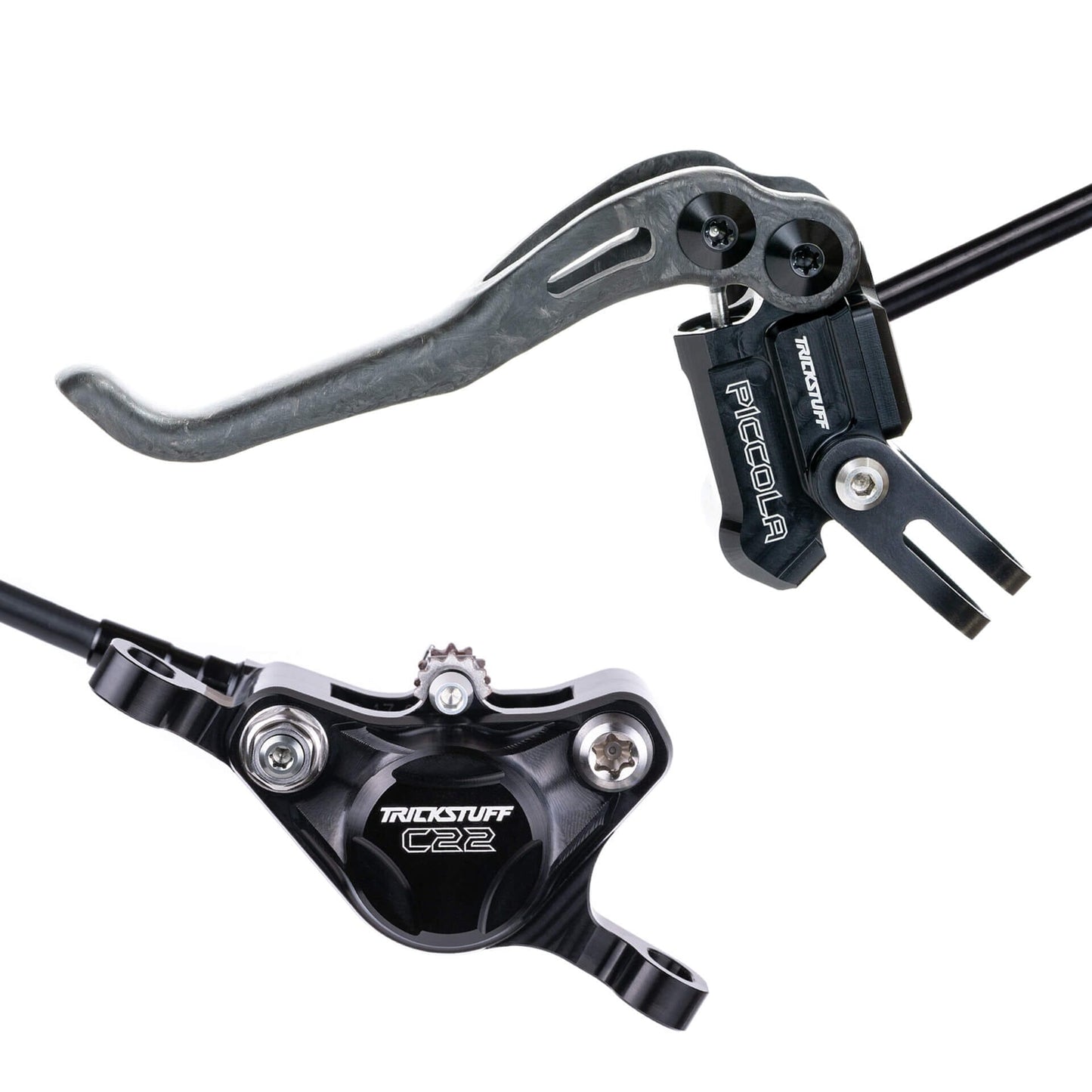 Trickstuff Piccola Disc Brake Set-Post mount 6/7/8-Black / Black-BRINK