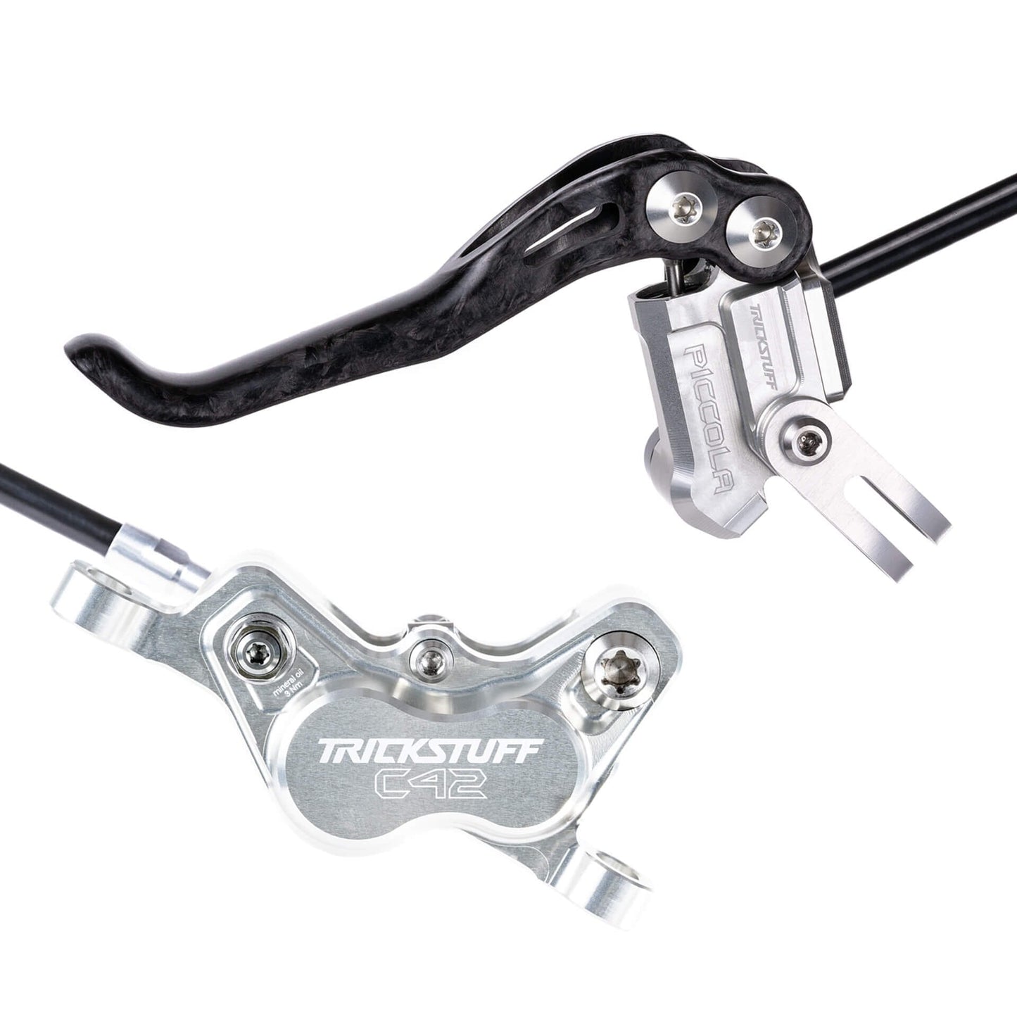 Trickstuff Piccola HD Disc Brake Set-Post mount 6/7/8-Silver / Silver-BRINK