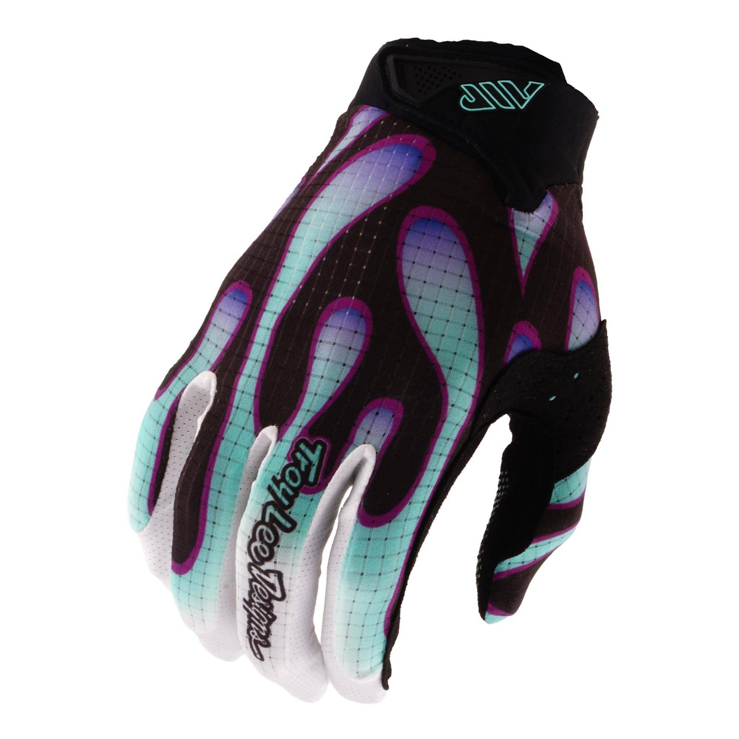 Troy Lee Designs Air Glove 2026-S-Overspray Black / Real Teal-BRINK